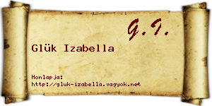 Glük Izabella névjegykártya